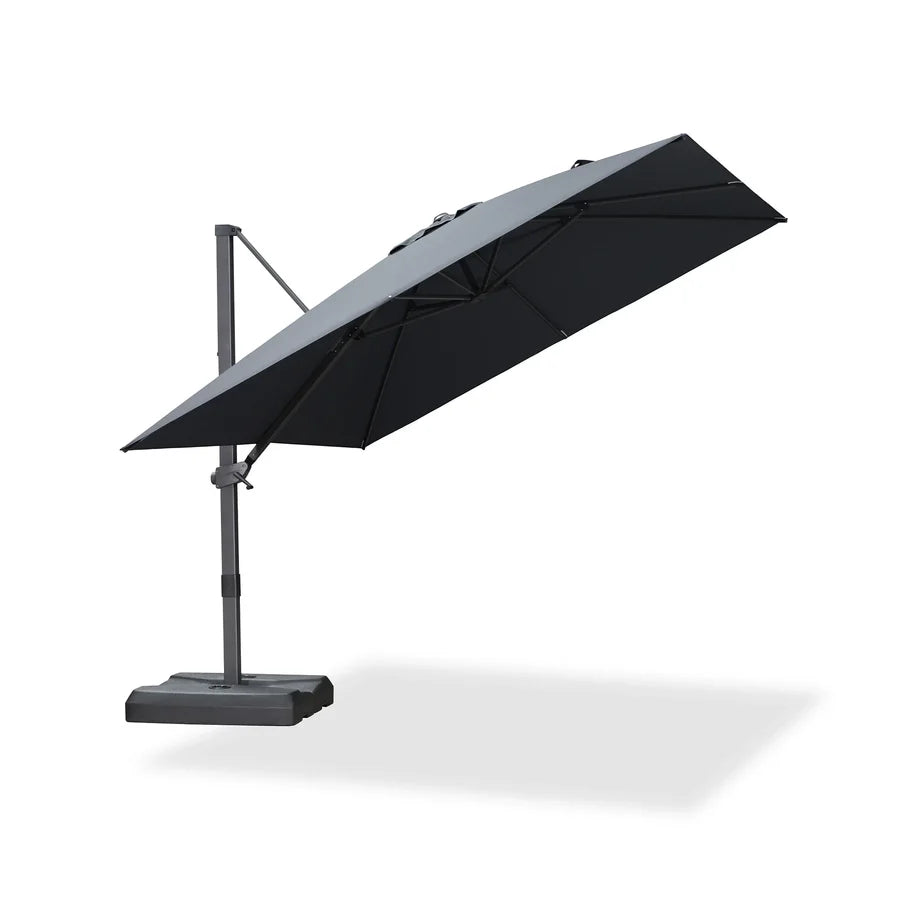 PURPLE LEAF Stepless Tilt Cantilever Umbrella Affordable Outdoor Patio Umbrella