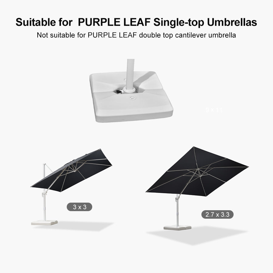 PURPLE LEAF White Patio Cantilever Umbrella Base ZYAU02XBBS-100