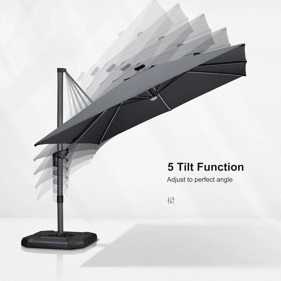 PURPLE LEAF LED Economical Patio Umbrellas Outdoor Umbrella with Lights