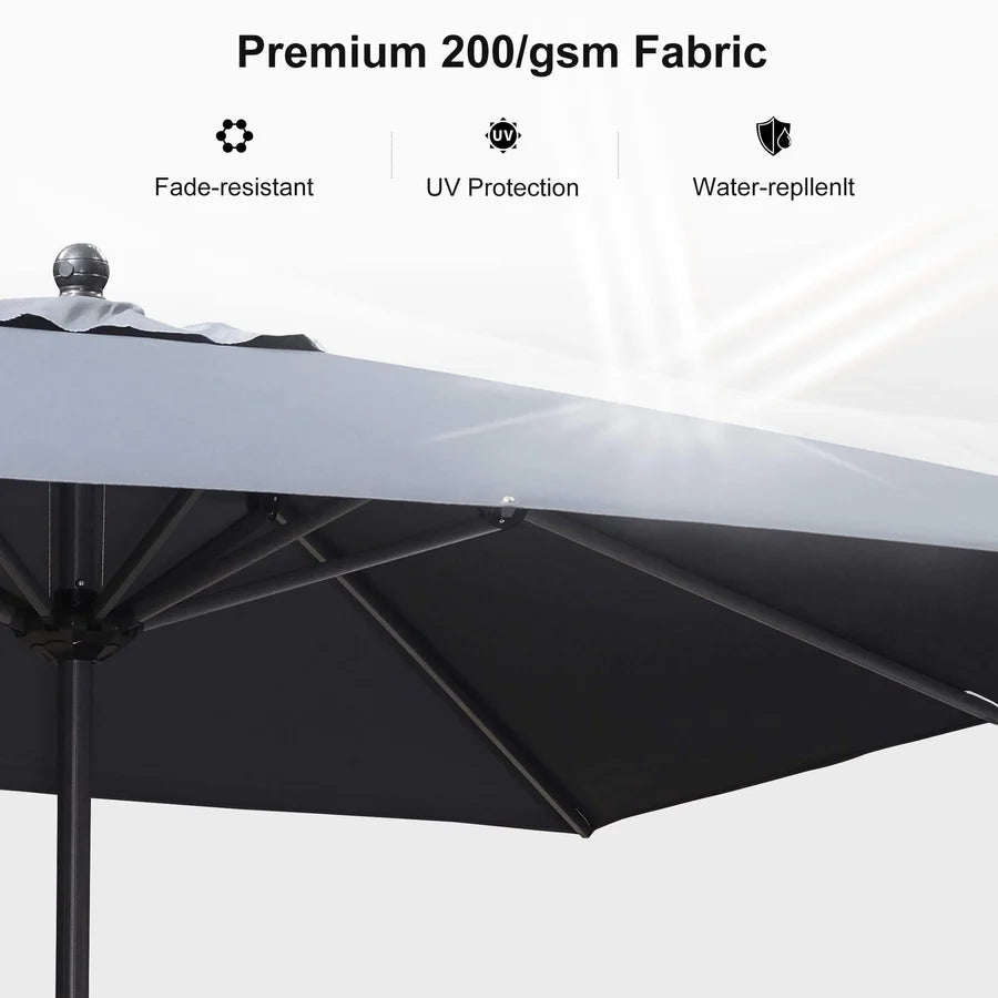 PURPLE LEAF Aluminum Market Patio Umbrella Commercial Outdoor Garden Umbrella