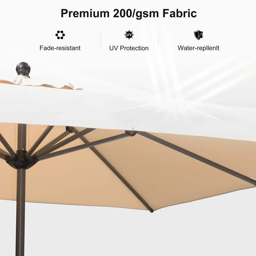 PURPLE LEAF Aluminum Market Patio Umbrella Commercial Outdoor Garden Umbrella