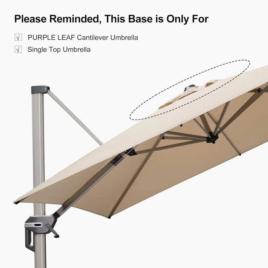 PURPLE LEAF Patio Umbrella Base, ZYAU01HLRBASE-100