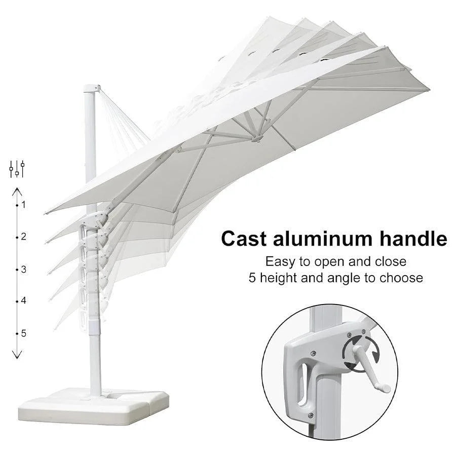 PURPLE LEAF White Outdoor Patio Umbrella Offset Umbrellas
