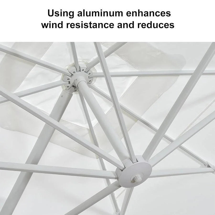 PURPLE LEAF White Outdoor Patio Umbrella Offset Umbrellas