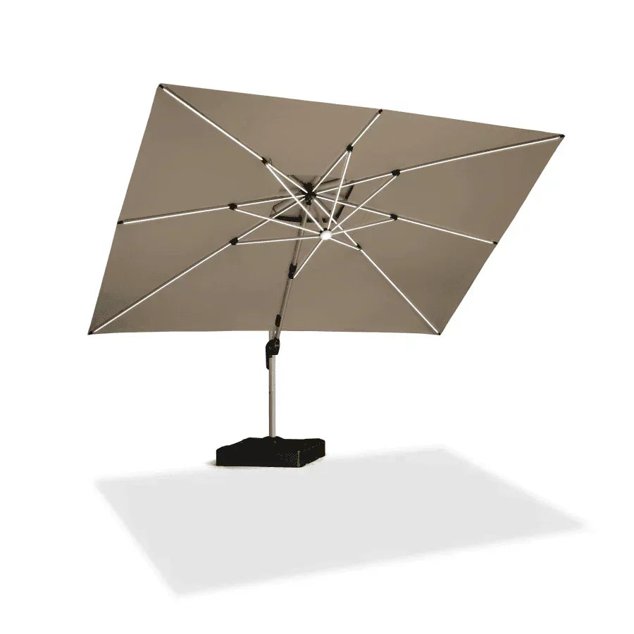 PURPLE LEAF Double Top Square Outdoor LED Umbrellas