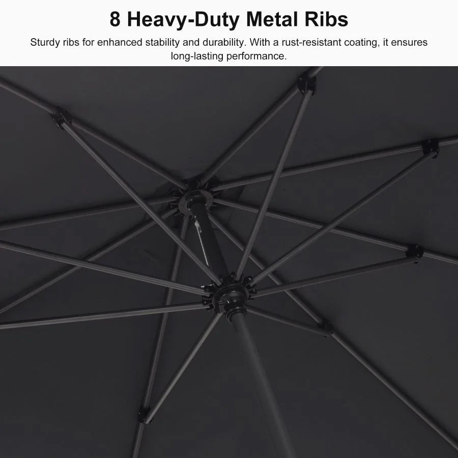 PURPLE LEAF Aluminum Market Patio Umbrella Commercial Outdoor Garden Umbrella