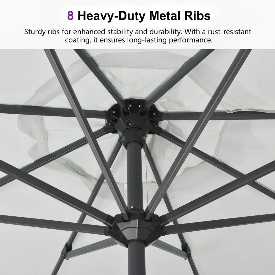 PURPLE LEAF Aluminum Market Patio Umbrella Commercial Outdoor Garden Umbrella